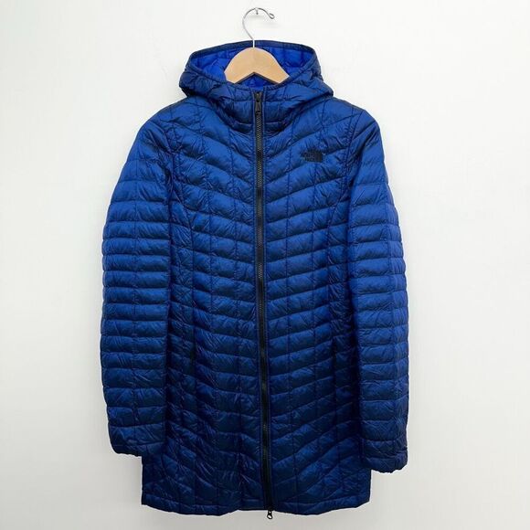 The North Face Women’s Blue Black ThermoBall Parka II Insulated Jacket - Picture 2 of 16